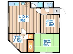 コーポふじの物件間取画像